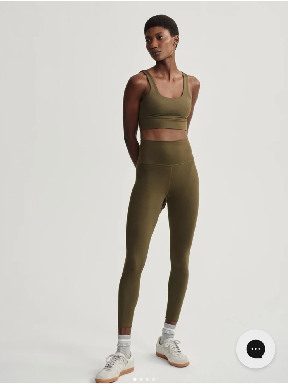 Varley Olive High-Waist Leggings Olive Size XL waist 15.5 with stretch Inseam 25